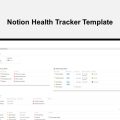 Notion Health Tracker Template