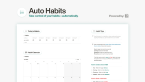 Auto Habits Notion Template (Free)