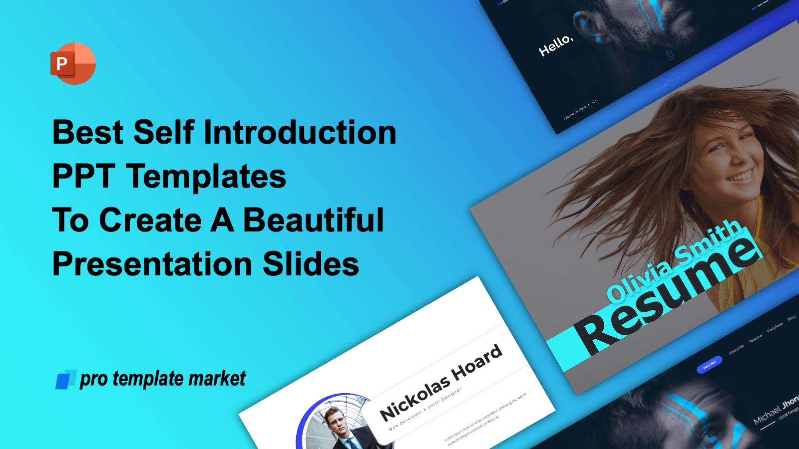 Best Self Introduction PPT Templates