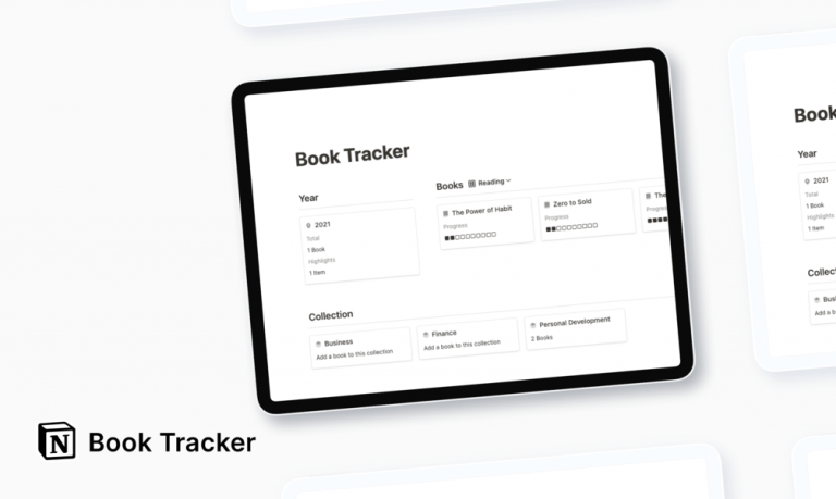 Notion book tracker 2023 pro template market