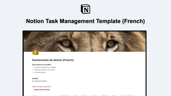Notion Task Management Template (French)