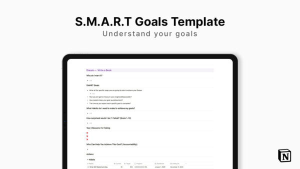 3 SMART Goals Template