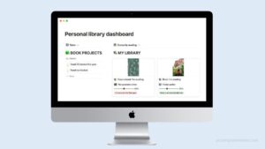 Notion Personal library dashboard
