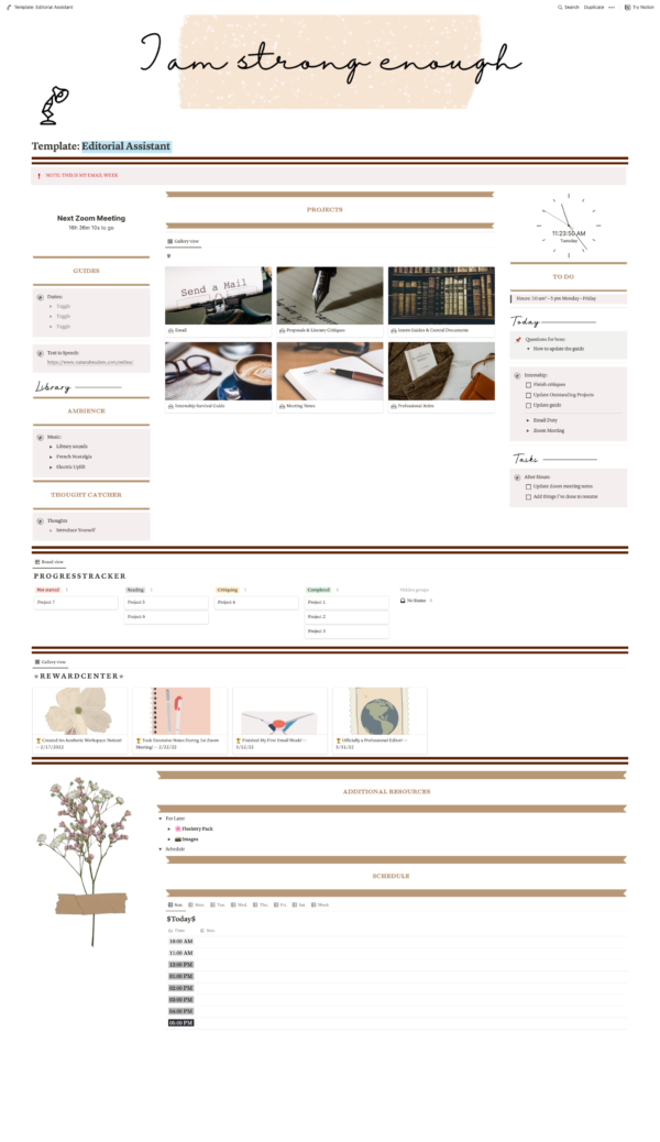 Notion Template Editorial Assistant
