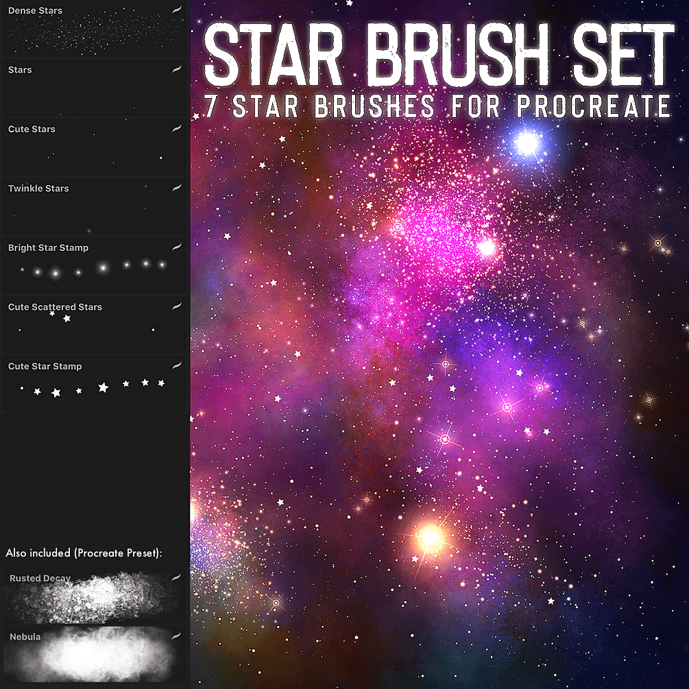 Procreate Star Brush Set Free Download